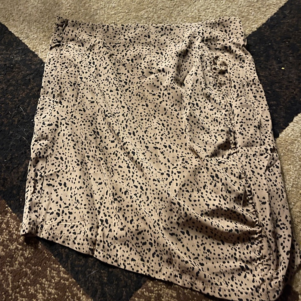 Cheetah print silky dress skirt